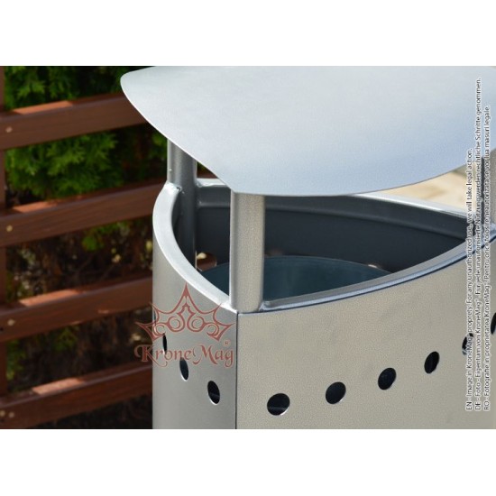 Abfallbehälter für Außen URBAN 16.C mit Schutzdach